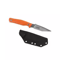 Casström Swedish Field Dresser Orange G10 medžioklinis peilis 100mm Sandvik 12C27 ašmenimis, pilnas tangas, Kydex makštis