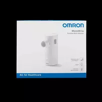 OMRON MicroAIR GO U300 nebulizatorius - nešiojamas vibracinės membranos purkštuvas suaugusiems ir vaikams, rankinis, tylus <20 dB, su kaukėmis ir baterijomis