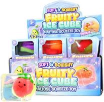 Sensorinis spaudomas žaislas Soft & Squishy Fruity Ice Cube, (spalva/dizainas parenkami atsitiktine tvarka)