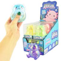 Sensorinis spaudomas žaislas, aksolotlis Squeeze Glitter, 7 cm, (spalva/dizainas parenkami atsitiktine tvarka)