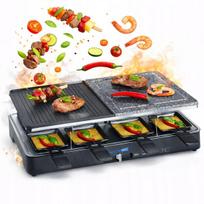 Sumuštinių keptuvė Elektrinis raclette grilis 8 asmenims su akmens plokšte Clatronic RG 3518, Elektrinis raclette grilis 8 asmenims su akmens plokšte Clatronic RG 3518