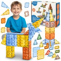 Magnetinės kaladėlės, edukacinis 3D konstravimo dėlionės rinkinys vaikams, Magnetinės kaladėlės, edukacinis 3D konstravimo dėlionės rinkinys vaikams