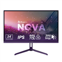 Monitorius Arozzi Nova AZ-NO-24T1K200-PP 24″ IPS Full HD 200 Hz HDMI DisplayPort su garsiakalbiais