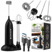 Elektrinis pieno plakiklis, rankinis, USB įkraunamas, Elektrinis pieno plakiklis, rankinis, USB įkraunamas