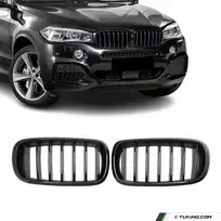 Priekinės Grotelės skirtos BMW F15 X5 / F16 X6 (14-19), juodos blizgios