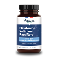 VITAVEA Melatonine Valeriane Passiflore, 40 kapsulių