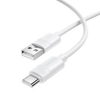 "Borofone" kabelis BX123 "Leya" - USB ir Typ C - 36W 3A 1 metras, baltas
