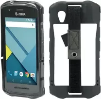 MOBILIS CASE Protech TPU dėklas, skirtas TC 51/52/56/57 - Elastinis rankinis dirželis su laikikliu rašikliui - Juoda spalva (052046)