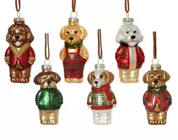 Eglutės žaisliukas Dog, 10.5 cm, stiklas