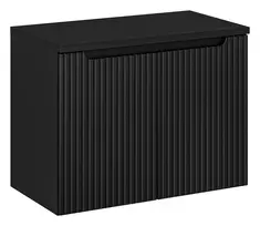 Pakabinama vonios spintelė su stalviršiu Nova Black, 80 cm, juoda