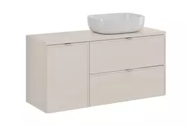 Pakabinamų vonios spintelių komplektas Bella Cashmere, 120 cm, smėlinė