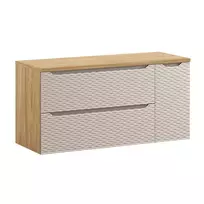 Pakabinamas vonios baldų komplekta Ocean Beige Kati, 90 cm, smėlinė