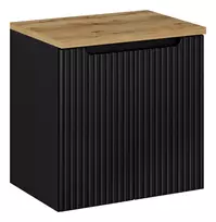 Pakabinama vonios spintelė su stalviršiu Nova Black, 60 cm, juoda