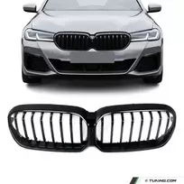 Priekinės Grotelės skirtos BMW G30 / G31 / F90 LCI (21-23), juodos blizgios
