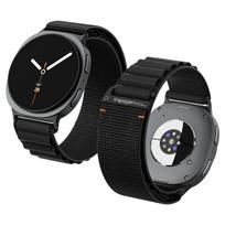 Juoda tekstilinė apyrankė "Spigen WBF1 Band" laikrodžiui Samsung Galaxy 8 / 9 / CLASSIC (40 / 44 / 46 MM)