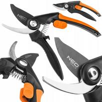 Sodo genėjimo žirklės NEO TOOLS su aplenkiančiais ašmenimis, šakoms iki 20 mm