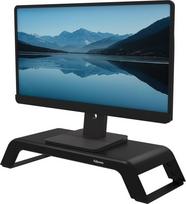 Fellowes Computer Monitor Stand with 3 Height Adjustments - Hana LT Monitor Riser - Ergonomic Adjustable Monitor Stand for Computers - Max Weight 22.6KG - Black