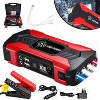Automobilinis užvedimo įrenginys Jump Starter Powerbank Booster su gnybtais ir žibintuvėliu