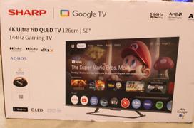 SALE OUT. Sharp 50HR7265E 50" (126cm) QLED 144Hz 4K Ultra HD Google TV, Dolby Vision, Dolby Atmos, Central Stand | SALE OUT. Sha