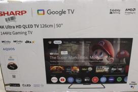 SALE OUT. Sharp 50HR7265E 50" (126cm) QLED 144Hz 4K Ultra HD Google TV, Dolby Vision, Dolby Atmos, Central Stand | SALE OUT. | S