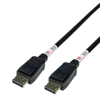 DisplayPort kabelis DELTACO, DP 2.1, 8K, DP80, 0,5m, juodas / DP80-1005 / 1902628