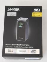 SALE OUT. Anker Power Bank, 200 W | Prime | 20000 mAh | Black | UNPACKED, SMALL SCRATCHED ON TOP