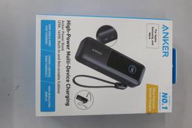 SALE OUT. Anker Zolo Powerbank | A1695H11 | 25000 mAh | Built-In USB-C and Retractable Cable) | Grey | UNPACKED, SCRATCHED ON SC