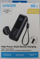 SALE OUT. | Anker Zolo Powerbank | A1695H11 | 25000 mAh | Built-In USB-C and Retractable Cable) | Grey | DEMO