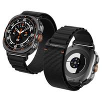 Juoda tekstilinė apyrankė "Spigen WBF1 Band" laikrodžiui Samsung Galaxy Watch ULTRA 1 / 2 2024-2026 (47 MM)