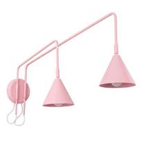 Sollux Lighting sieninis šviestuvas Nox 2, rožinis