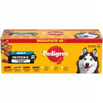PEDIGREE Adult Protein+ šlapias šunų maistas želėje, 40 x 85 g