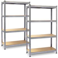 Metalinės sandėliavimo lentynos Plonos PL-700, 2 vnt., 150 x 75 x 30 cm