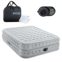 Pripučiamas čiužinys Intex 64490, dvivietis, 203 x 152 x 51 cm, su integruota elektrine pompa