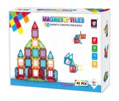 Magnetinės kaladėlės, edukaciniai 3D magnetiniai skydeliai, 45 el., Magnetinės kaladėlės, edukaciniai 3D magnetiniai skydeliai, 45 el.