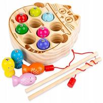 Magnetinis medinis Montessori žaidimas „Pagauk kirminą“, Magnetinis medinis Montessori žaidimas „Pagauk kirminą“