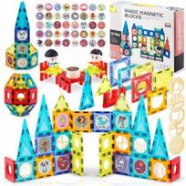 Magnetinės kaladėlės Ricokids RK768, bokšto konstravimo rinkinys vaikams