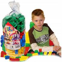 Didelės plastikinės konstruktoriaus kaladėlės, 300 d., 28 mm, Didelės plastikinės konstruktoriaus kaladėlės, 300 d., 28 mm