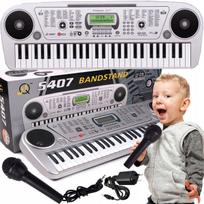Pianinas klaviatūra su mikrofonu ir LED ekranu, 54 klavišai, Pianinas klaviatūra su mikrofonu ir LED ekranu, 54 klavišai