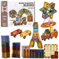 Magnetinės konstruktoriaus kaladėlės bokšto rinkinys, 153 d., Magnetinės konstruktoriaus kaladėlės bokšto rinkinys, 153 d.