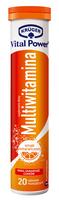 Maisto papildas, multivitaminai Kruger Vital Power, apelsinų skonio, 90 g, 20 vnt.