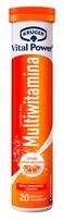 Maisto papildas, multivitaminai Kruger Vital Power, apelsinų skonio, 90 g, 20 vnt.