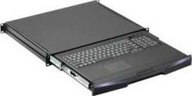 SCHROFF SCHROFF 19 stalčius su 1 HU klaviatūra, Touchpad, RAL 9005, vokiška klaviatūra