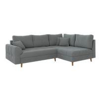 Pilkos spalvos iš boucle kampinė sofa (su dešiniuoju kampu/„L“ formos) Ariella – Ropez