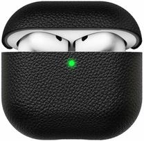 „KeyBudz Artisan“ serijos odinis dėklas, skirtas „AirPods“ (4-osios kartos), juodas