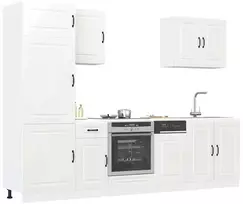 Virtuvinių spintelių komplektas, 7 dalių, Kalmar, balta