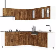 Virtuvinių spintelių komplektas, 11 dalių, Kalmar, dūminio