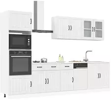 Virtuvinių spintelių komplektas, 7 dalių, Lucca, balta