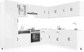 Virtuvinių spintelių komplektas, 14 dalių, Lucca, balta