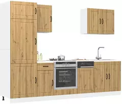 Virtuvinių spintelių komplektas, 7 dalių, Lucca, artisano