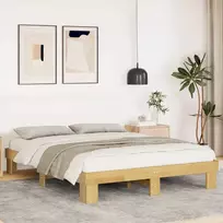 Lova Lovos rėmas be čiužinio, 135x190 cm, ąžuolo masyvas